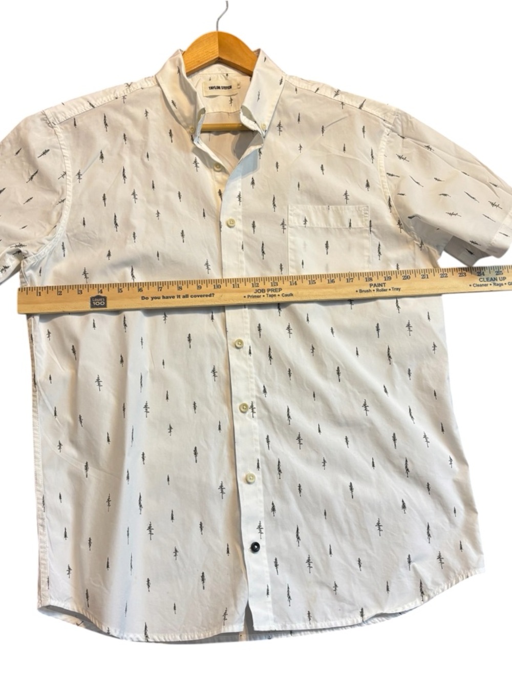Taylor Stitch Short Sleeve Jack Tree Top Poplin Button Down Shirt Sz US L EU 42 - Picture 6 of 7